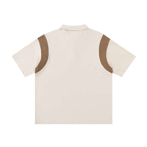 Contrast Panel Cotton Polo Shirt — EB Monogram | Eaton Brothers