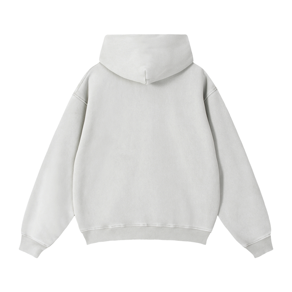 Zip-Through Boxy Fleece Hoodie- Eaton Brothers
