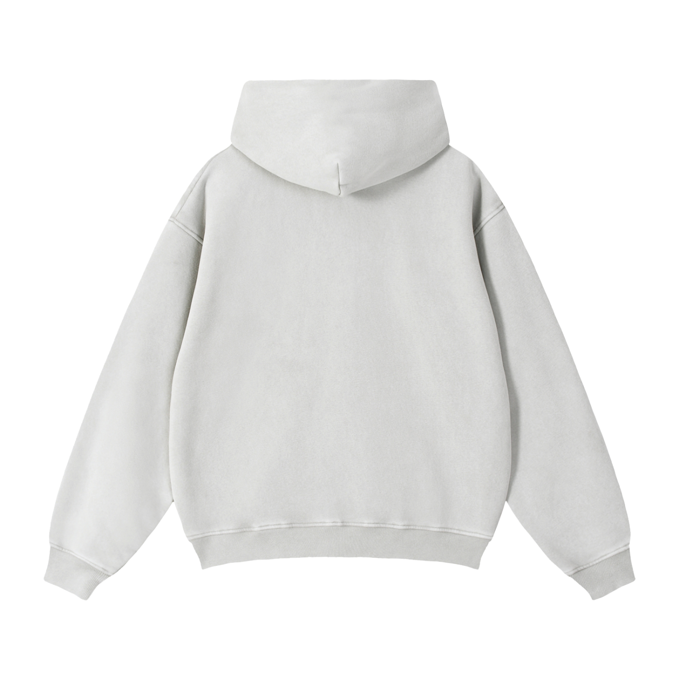 Zip-Through Boxy Fleece Hoodie- Eaton Brothers