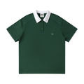 Contrast Collar Raglan Polo Shirt- EB Monogram
