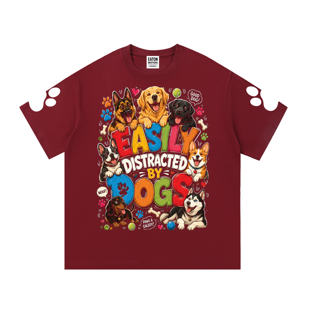 Essential Cotton Graphic T-Shirt — Dog Distractions Design | Eaton Brothers