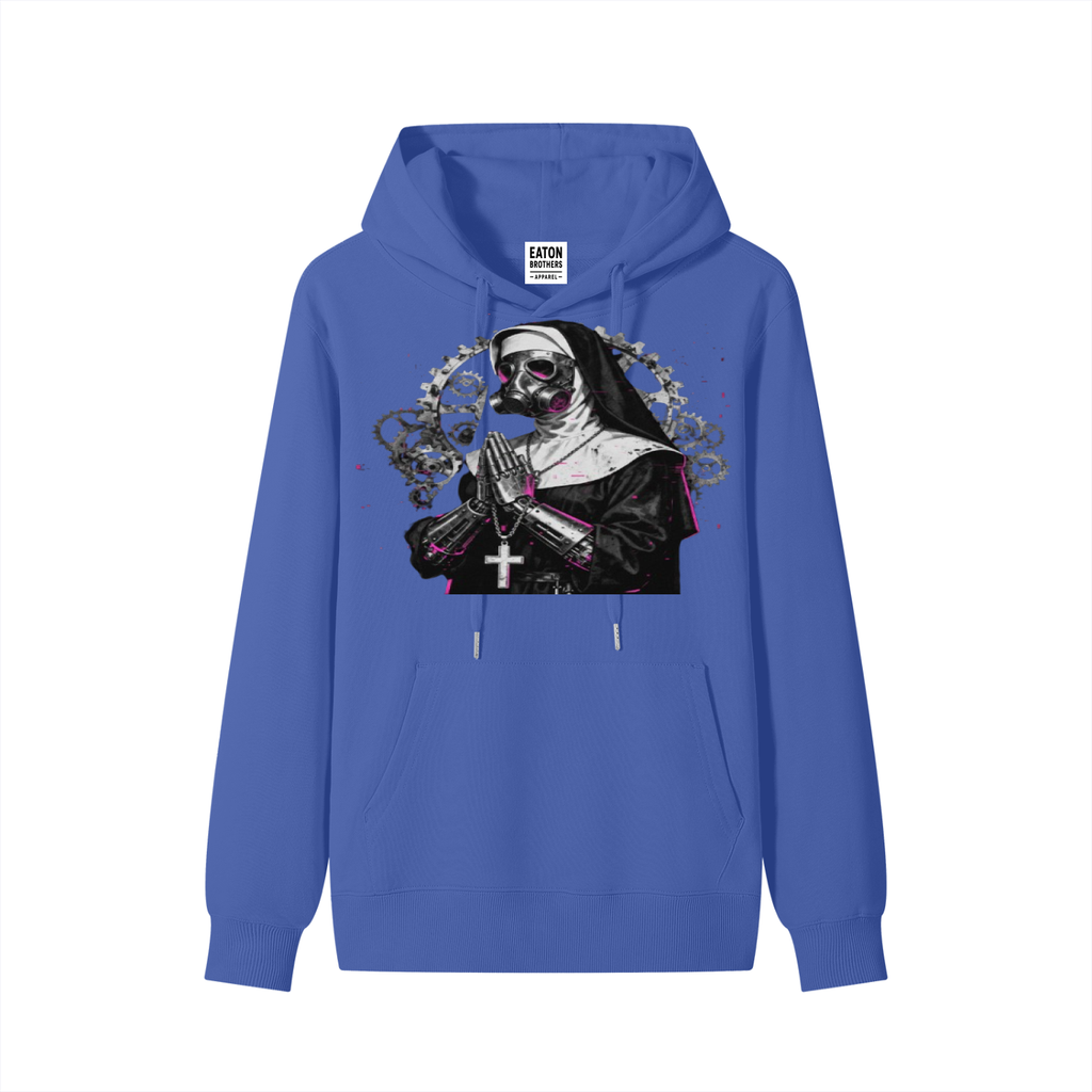 Classic Unisex Cotton Hoodie- Gothic Punk Mechanical Nun-design