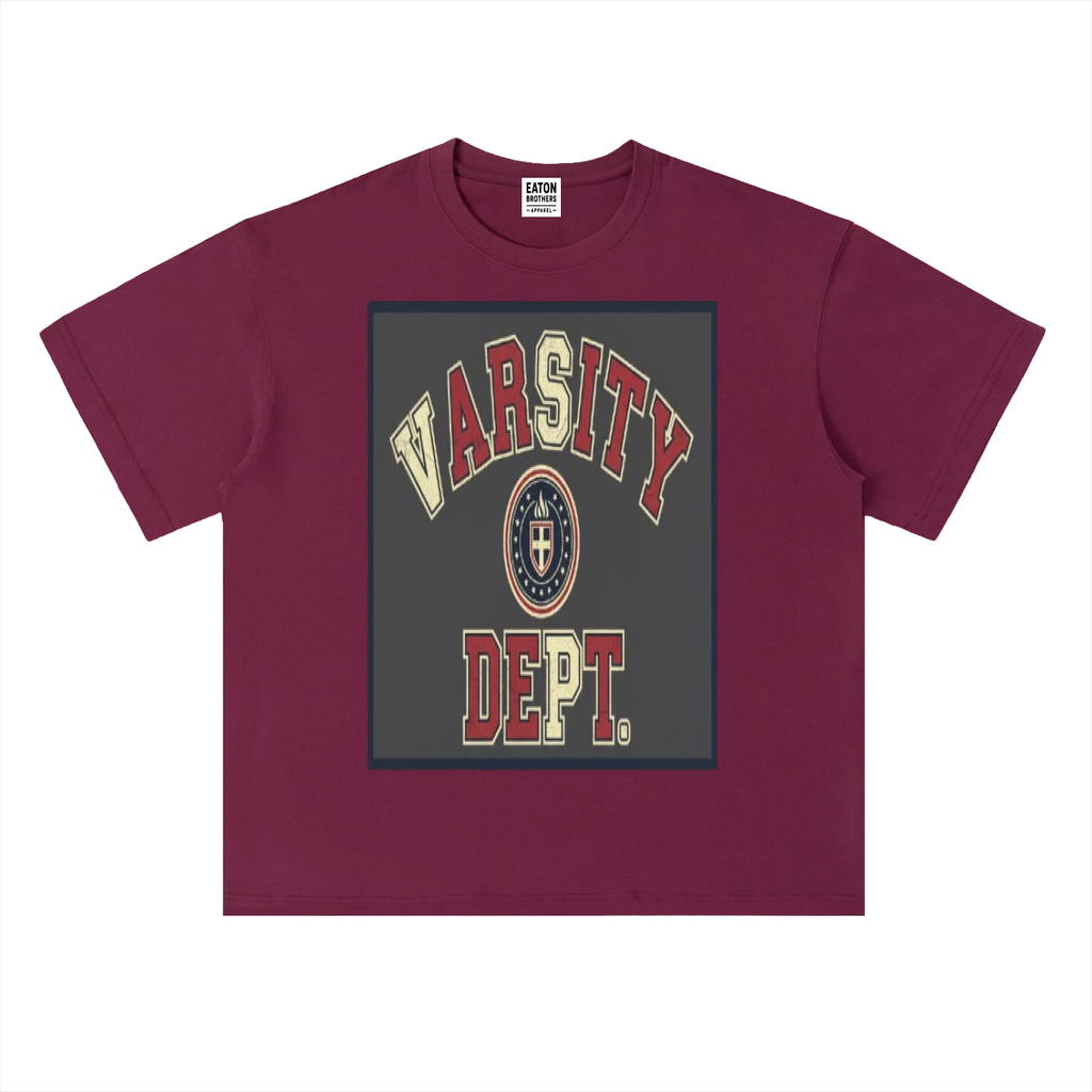 Heavyweight Drop Shoulder Cotton T-Shirt- Varsity Dept- Coach