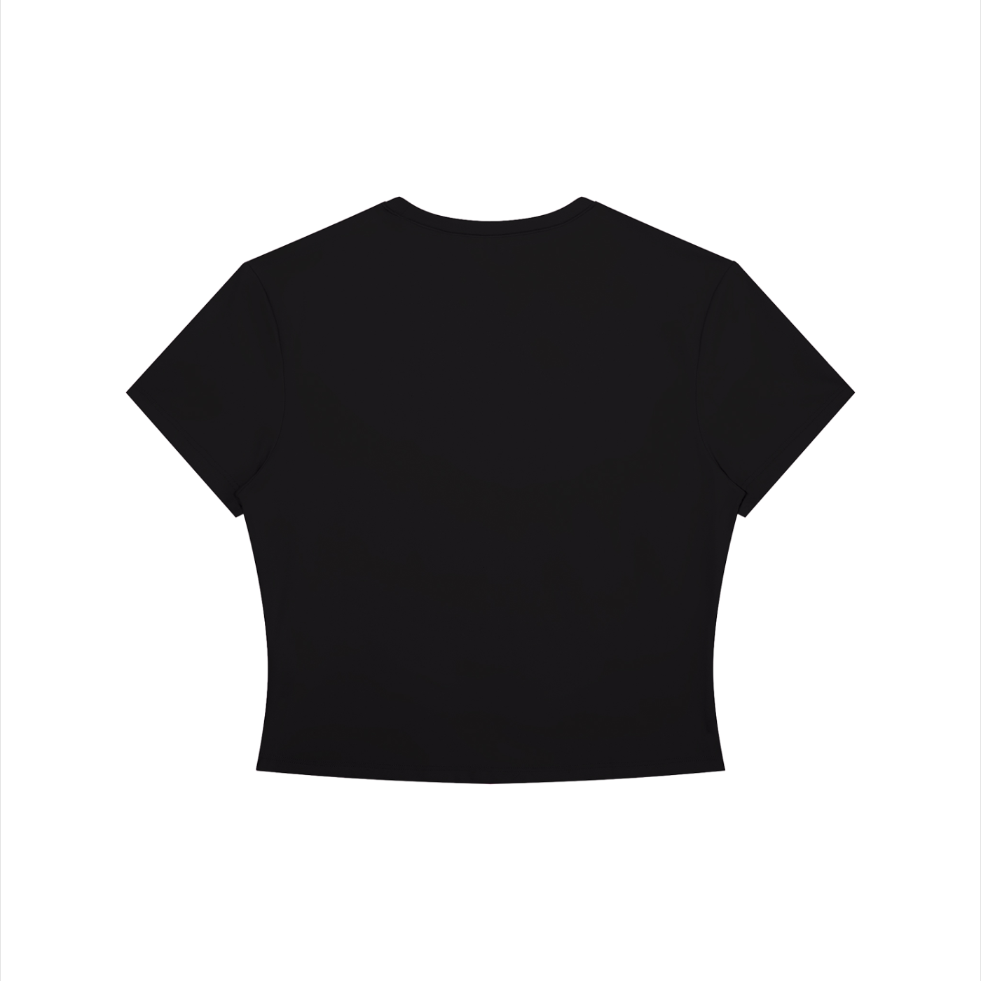 Women's Crewneck Crop T-Shirt (FLORAL DESIGN Print)