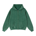 Zip-Through Boxy Fleece Hoodie- Eaton Brothers