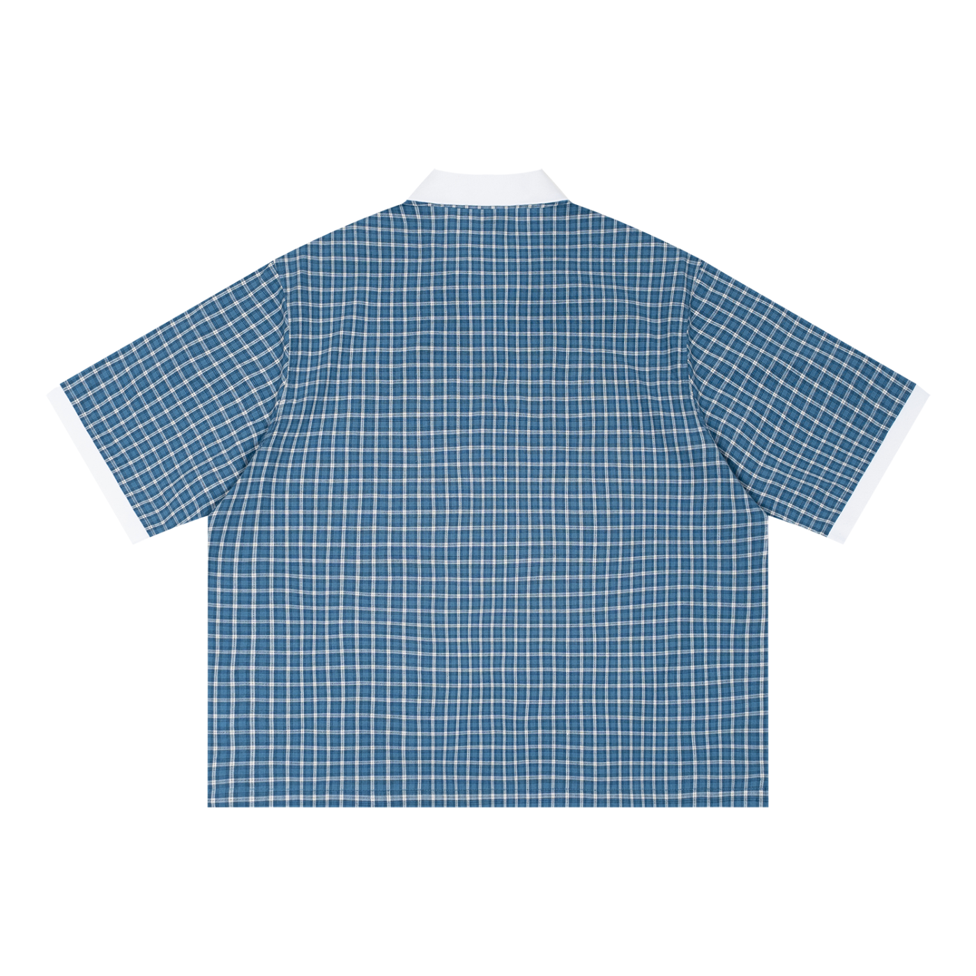 Boxy Plaid Color Block Polo Shirt — EB Monogram | Eaton Brothers
