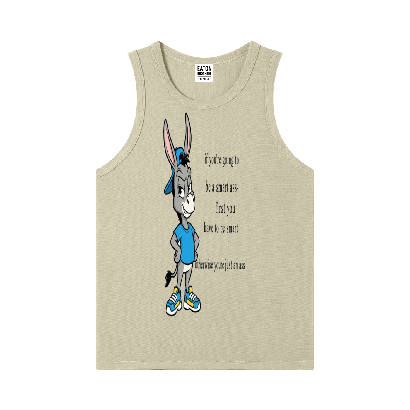 Men's Heavyweight Ribbed Tank Top — Funny Donkey Design
