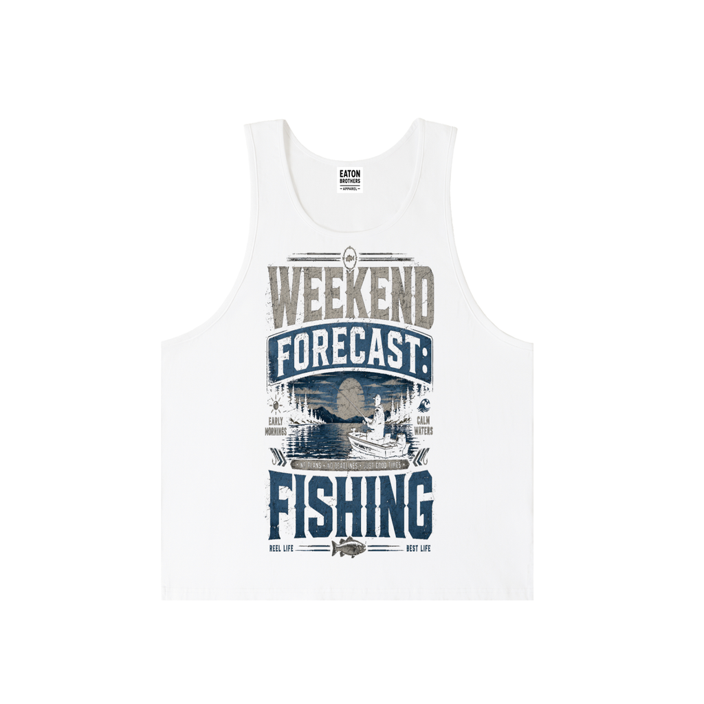 Unisex Loose Tank Top- Week-End Forecast/Fishing Design.