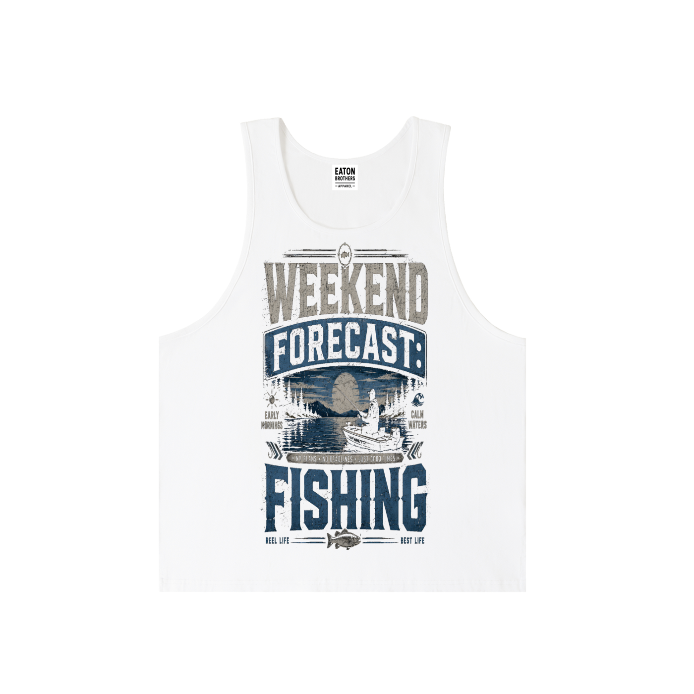 Unisex Loose Tank Top- Week-End Forecast/Fishing Design.