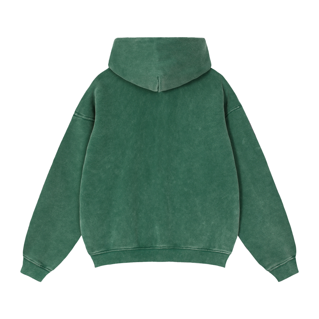Zip-Through Boxy Fleece Hoodie- Eaton Brothers
