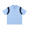 Contrast Panel Cotton Polo Shirt- EB Monogram