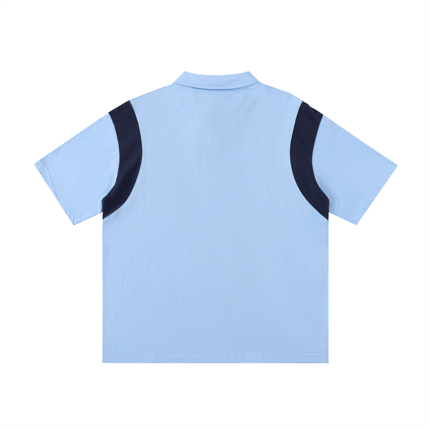 Contrast Panel Cotton Polo Shirt- EB Monogram