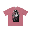 Vintage Wash Drop Shoulder T-Shirt — Gothic Mechanical Nun Design | Eaton Brothers