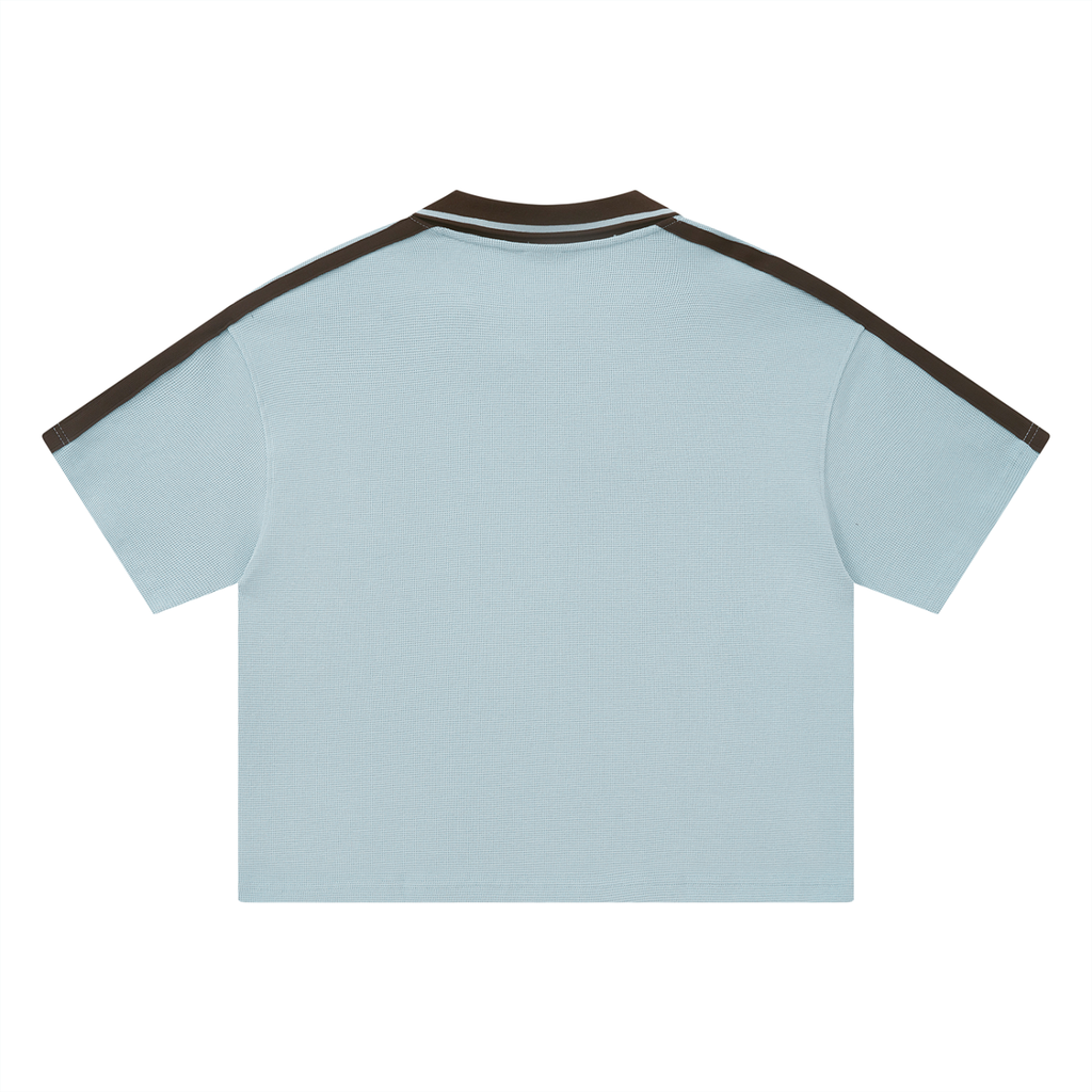Unisex Color Block Polo Shirt- EB Monogram