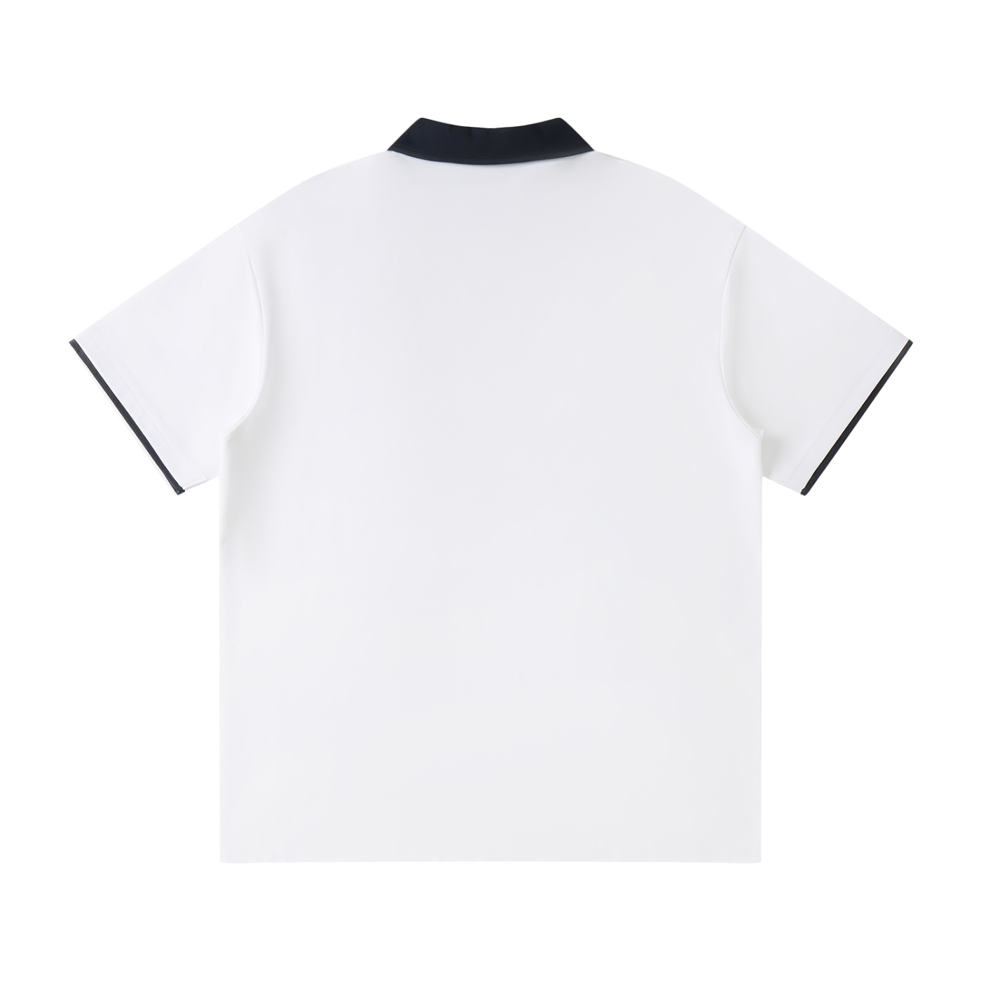 Contrast Collar Raglan Polo Shirt- EB Monogram