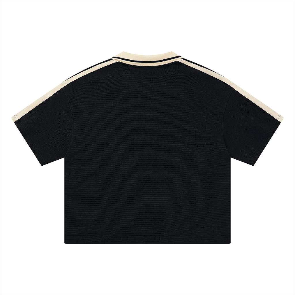 Unisex Color Block Polo Shirt- EB Monogram