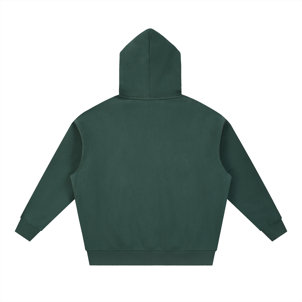 Essential Oversized Boxy Fit Fleece Hoodie (TIGER EYES PRINT)