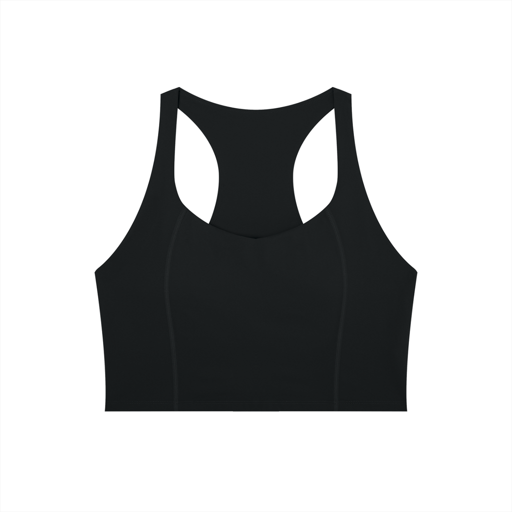 Women’s Tight Paneling Yoga Tank Top (BLACK)