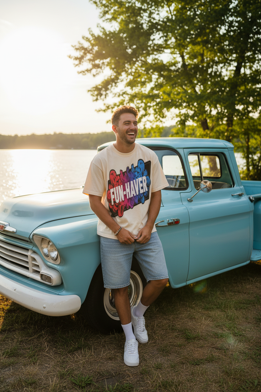 Essential Cotton Graphic T-Shirt — FUN-HAVER Design | Eaton Brothers