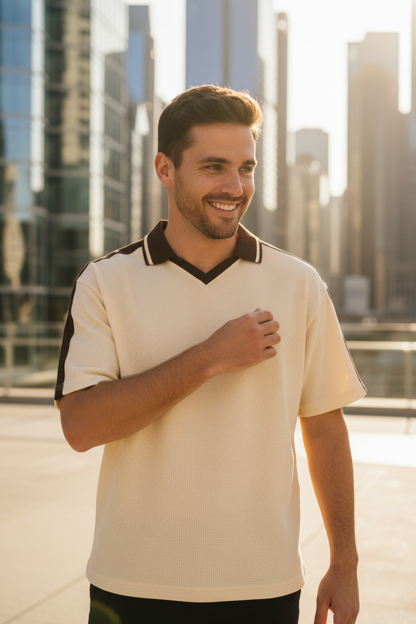 Unisex Color Block Polo Shirt II — EB Monogram | Eaton Brothers