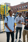 Contrast Panel Cotton Polo Shirt- EB Monogram