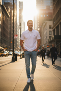 Drop Shoulder Short-Sleeve Polo Shirt — EB Monogram | Eaton Brothers