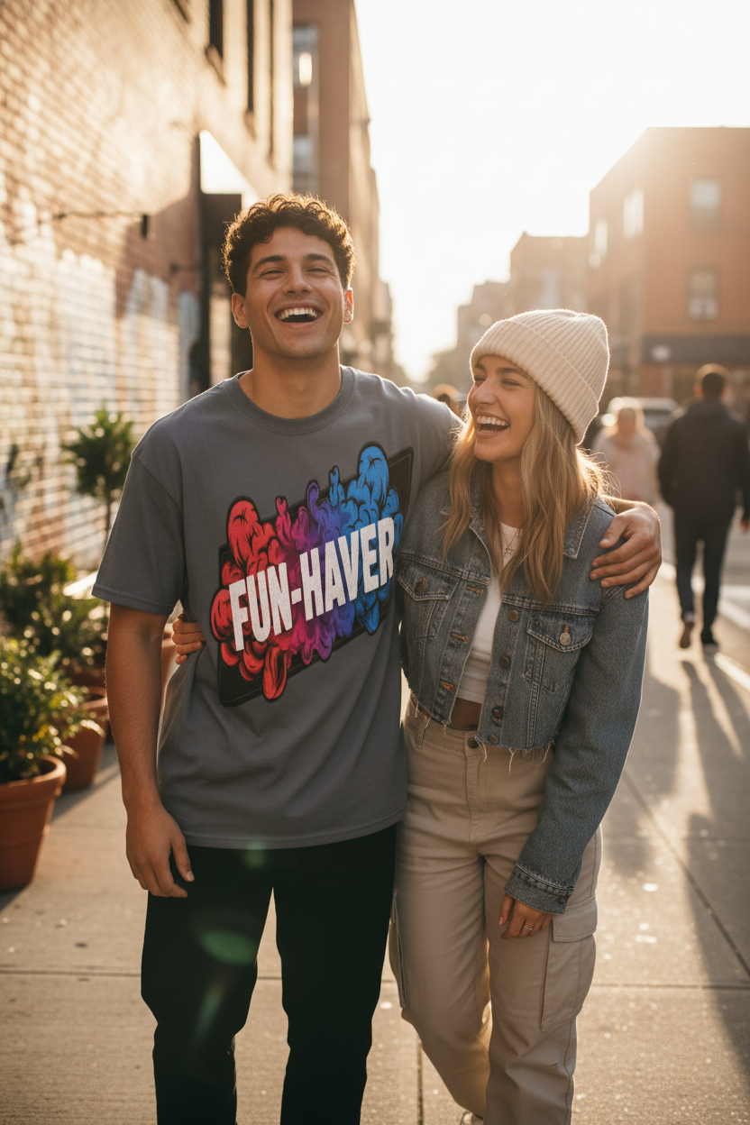 Essential Cotton Graphic T-Shirt — FUN-HAVER Design | Eaton Brothers