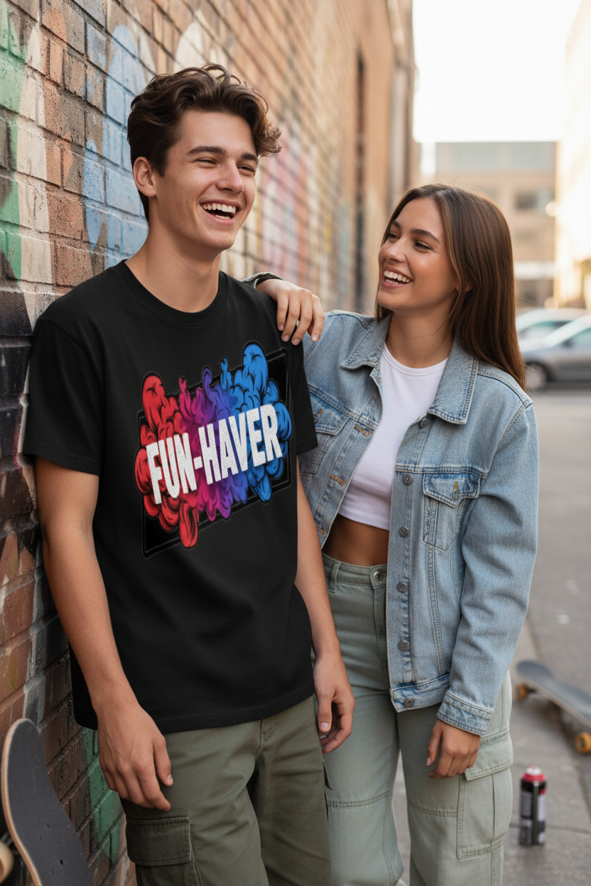 Essential Cotton Graphic T-Shirt — FUN-HAVER Design | Eaton Brothers