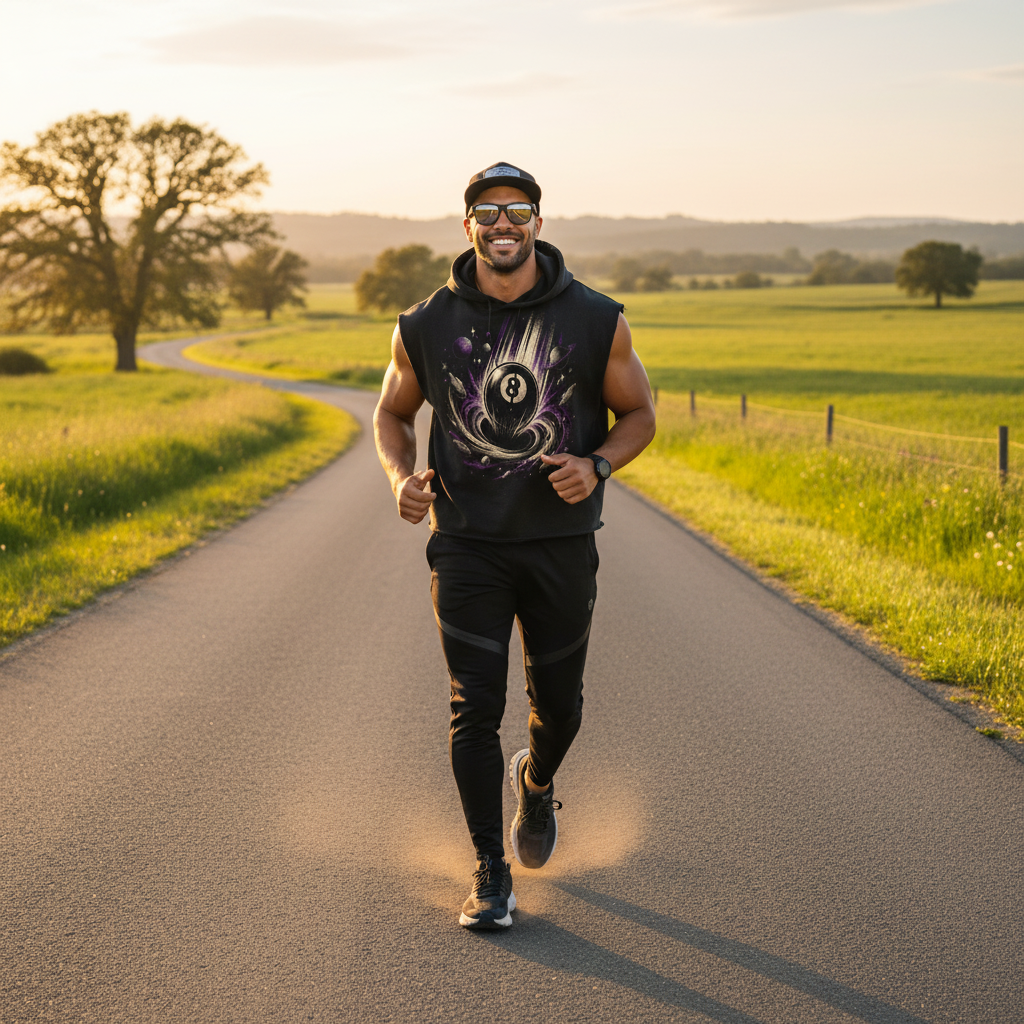 French Terry Boxy Tank Top — Cosmic 8-Ball Design | Eaton Brothers