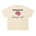 Heavyweight Drop Shoulder Cotton T-Shirt (Humorous Brain Print)