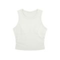 Women’s Crewneck Yoga Tank Top (BEIGE)