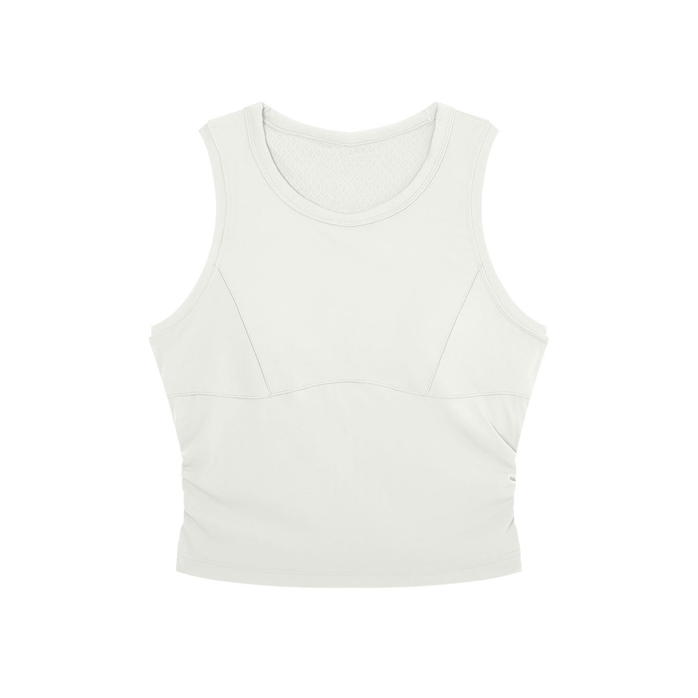 Women’s Crewneck Yoga Tank Top (BEIGE)