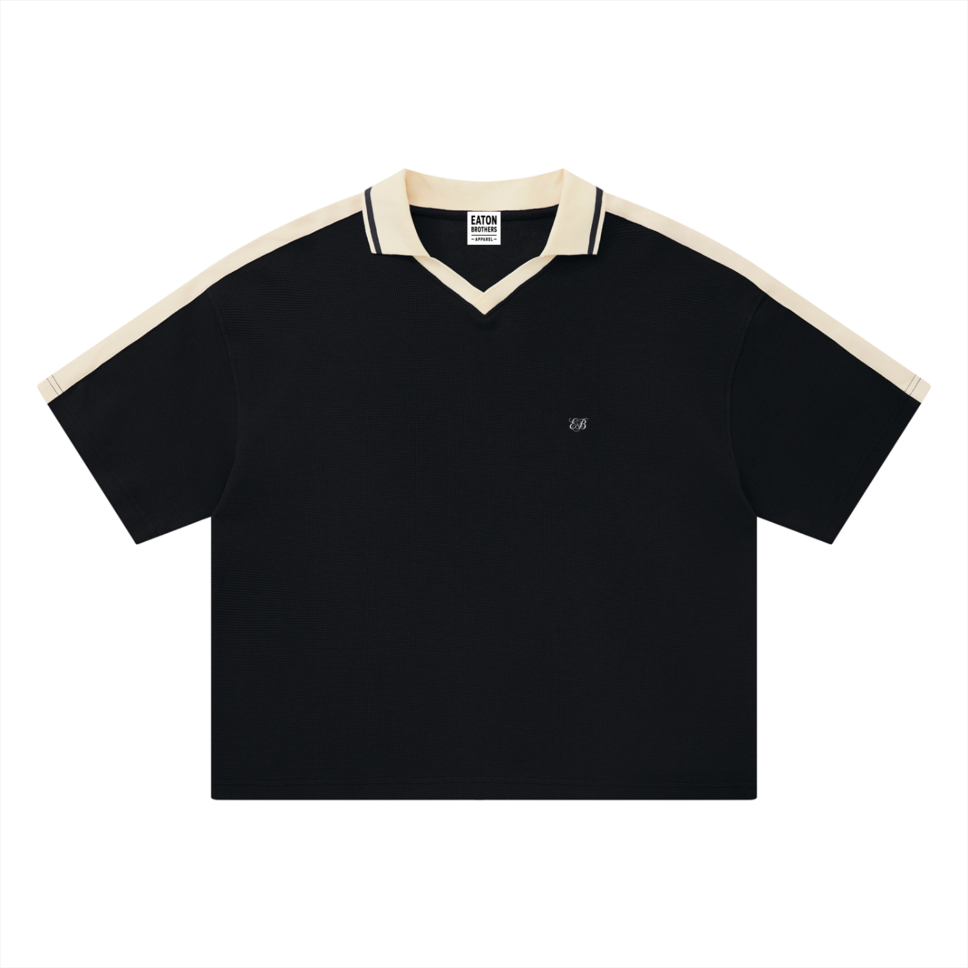 Unisex Color Block Polo Shirt- EB Monogram