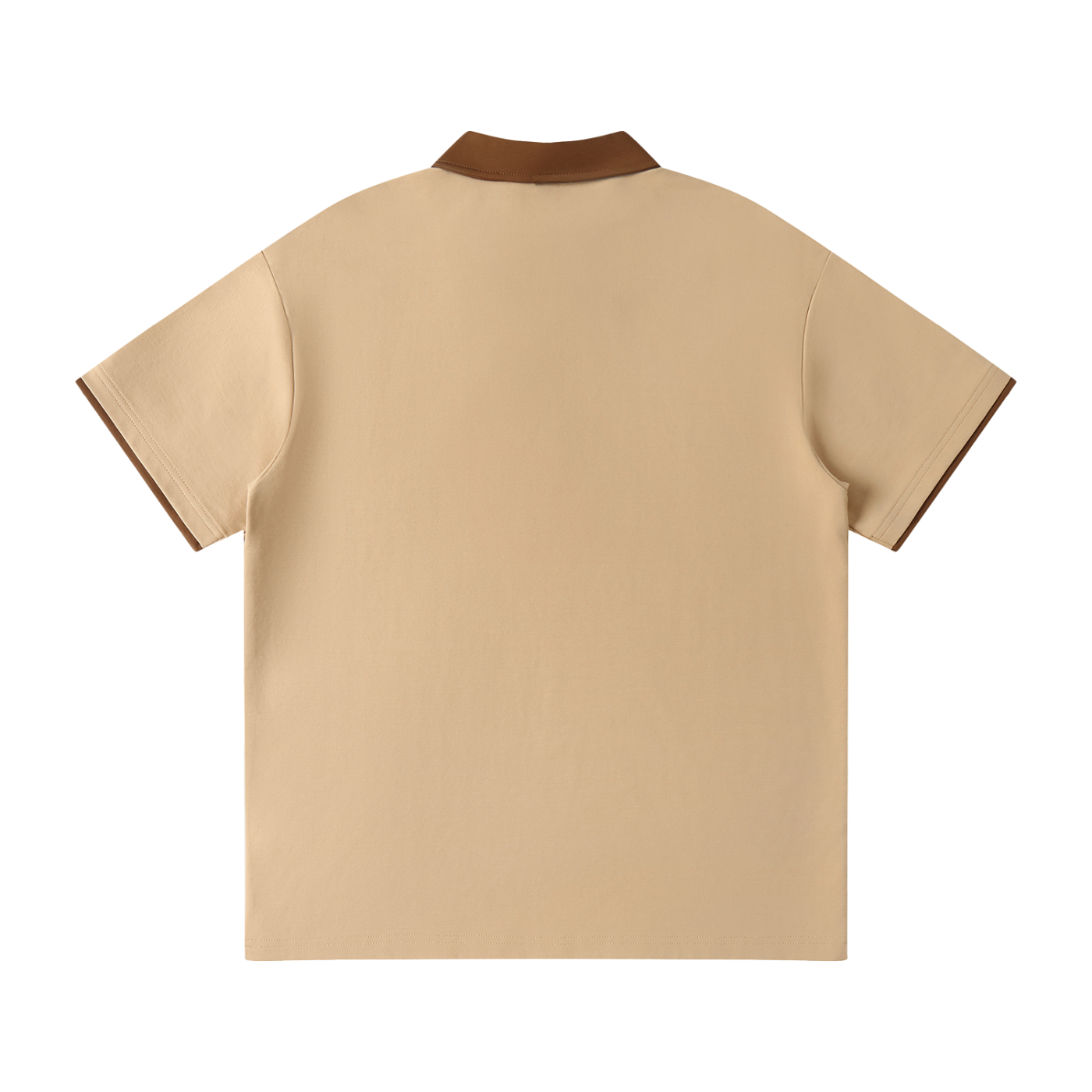 Contrast Collar Raglan Polo Shirt- EB Monogram