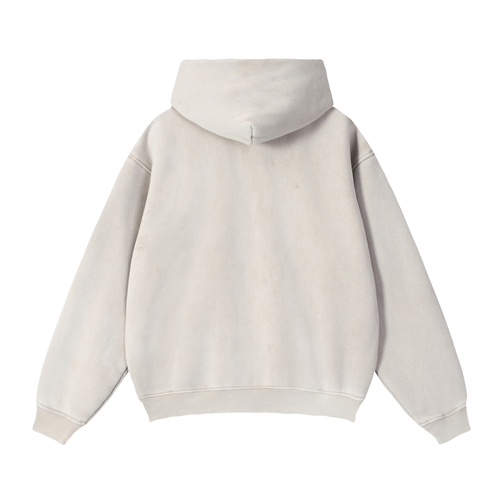 Zip-Through Boxy Fleece Hoodie- Eaton Brothers