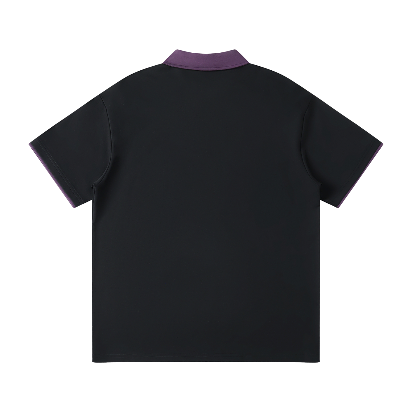 Contrast Collar Raglan Polo Shirt- EB Monogram