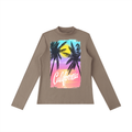 Essential Mock Neck Long Sleeve T-Shirt (CALIFORNIA PRINT)