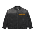 Unisex Vintage Wash Full-Zip Denim Jacket