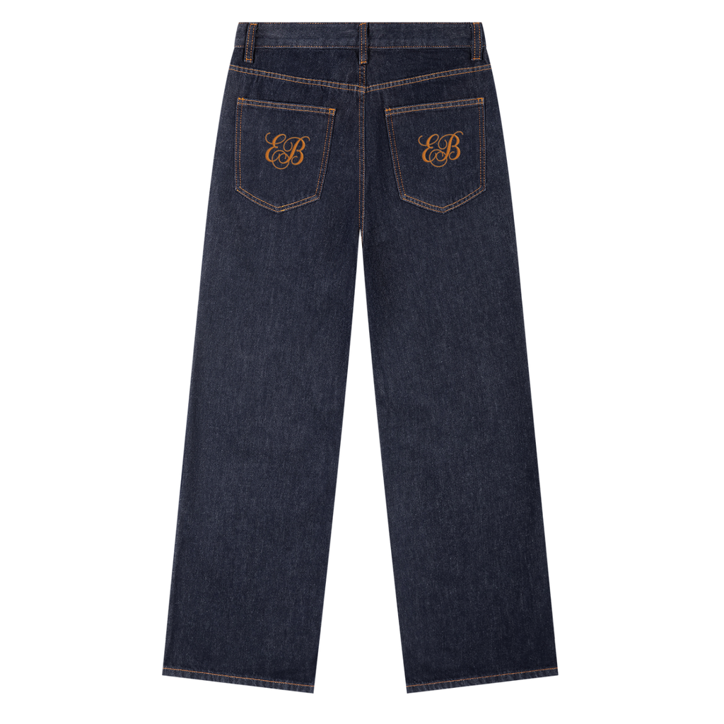 Ruff-Hydes Heavyweight Straight Leg Denim Jeans — Navy Blue | Eaton Brothers