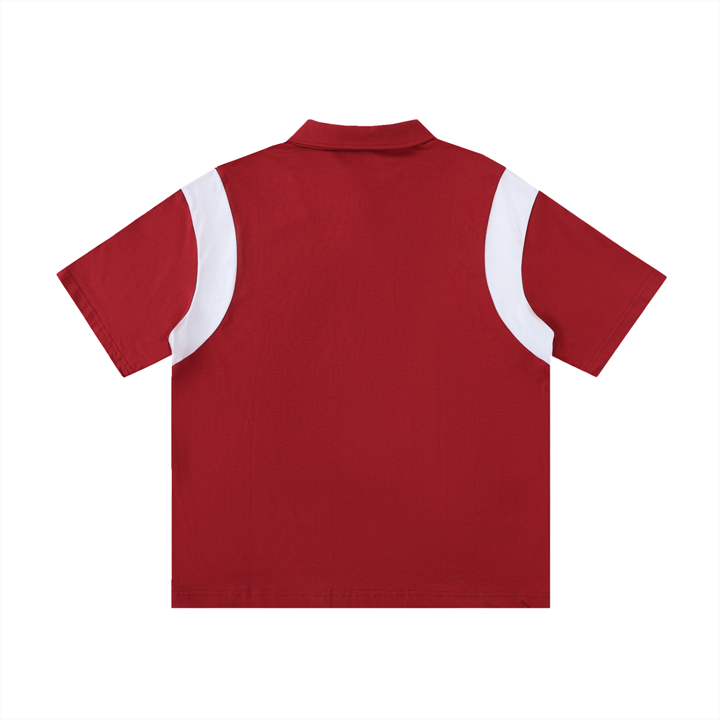 Contrast Panel Cotton Polo Shirt- EB Monogram
