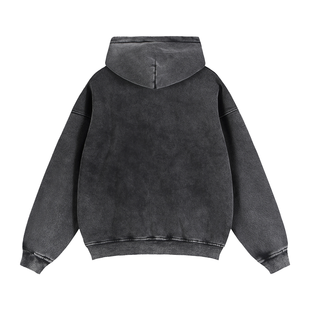 Zip-Through Boxy Fleece Hoodie- Eaton Brothers