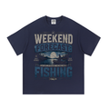 Essential Cotton T-Shirt- Week-End Forecast/Fishing Design