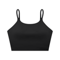 Spaghetti Strap Yoga Sports Bra (BLACK)