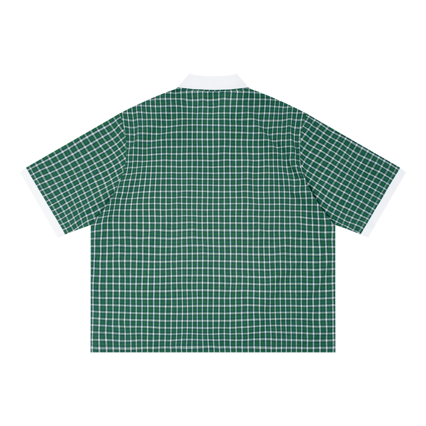 Boxy Plaid Color Block Polo Shirt — EB Monogram | Eaton Brothers