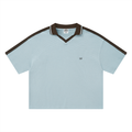 Unisex Color Block Polo Shirt- EB Monogram