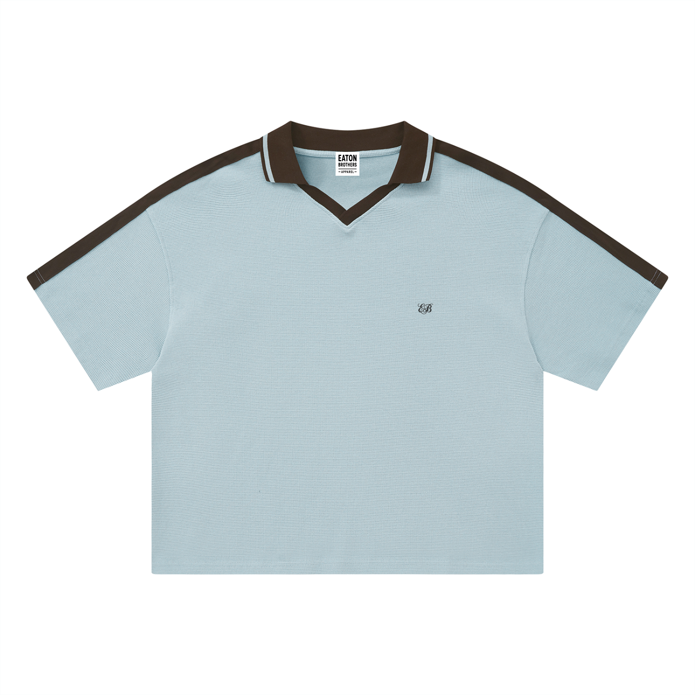 Unisex Color Block Polo Shirt- EB Monogram