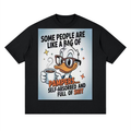 Streetwear Loose Drop Shoulder T-Shirt- people are like pampers- FUNNY PRINT