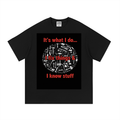 Essential Cotton T-Shirt (HUMOROUS KNOWLEDGE DESIGN/PRINT black-black)