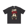 Vintage Wash Drop Shoulder T-Shirt — Love Birds Design | Eaton Brothers