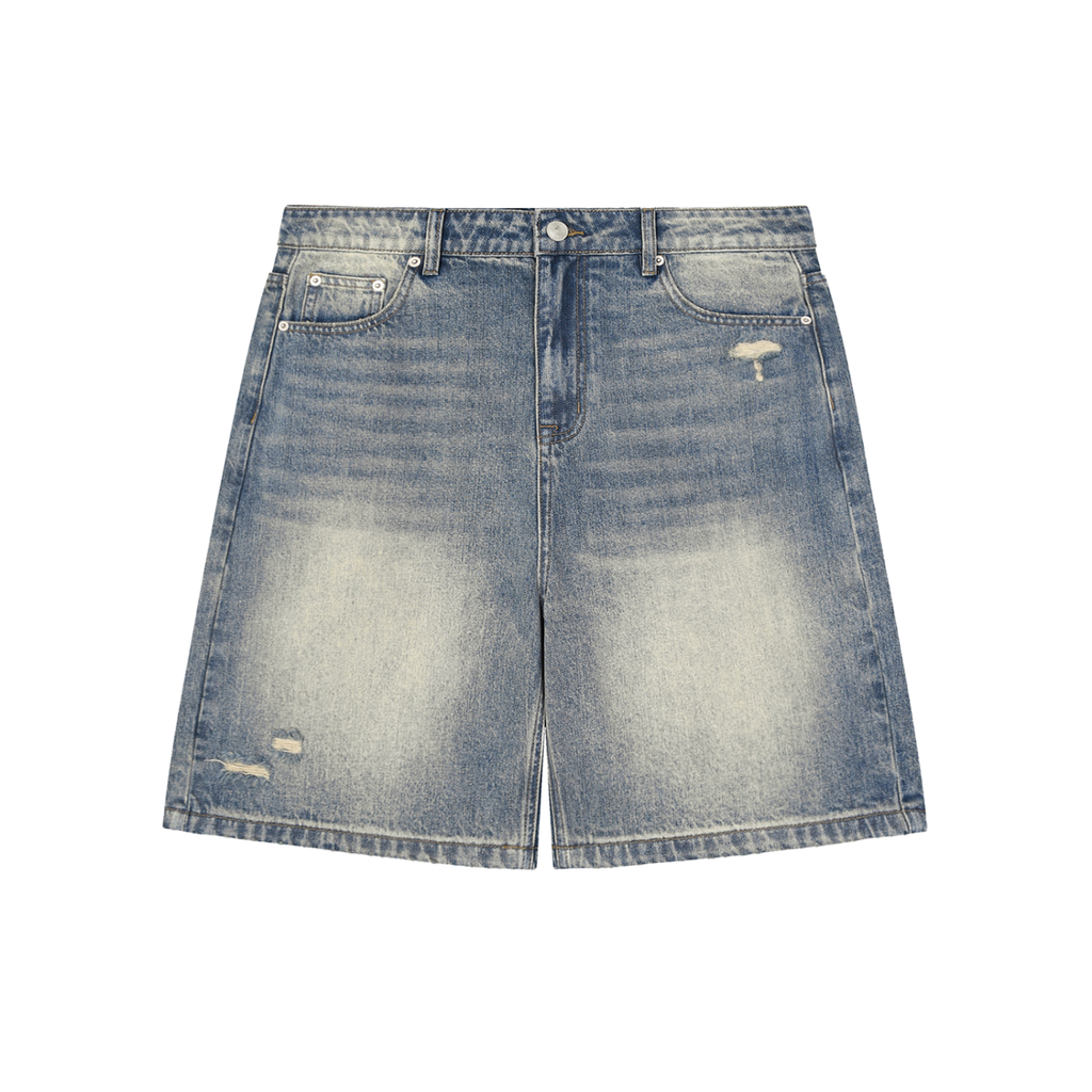 Faded Distressed Baggy Denim Shorts — Eaton Brothers — Ruff Hydes
